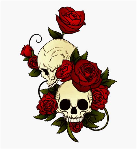 Cool Drawings Of Skulls And Roses