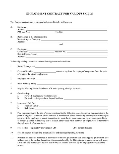50 Ready-to-use Employment Contracts (Samples & Templates) ᐅ