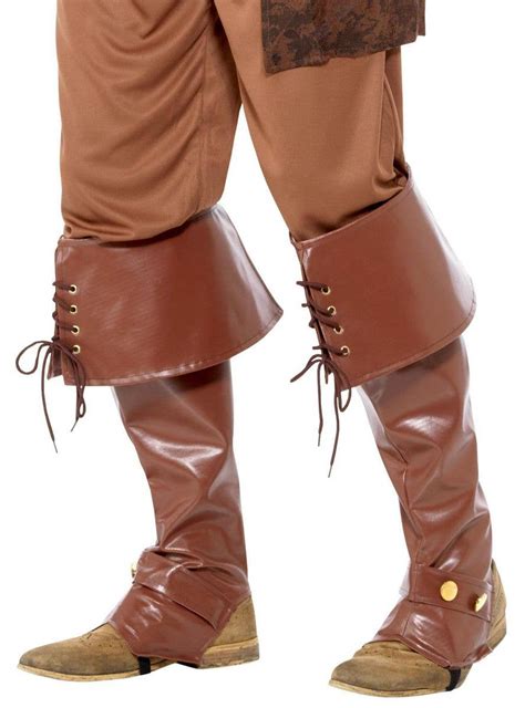 Brown Pirate Boot Covers Pirate Boot Covers Costume Accessory