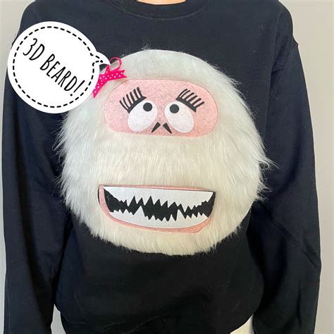 Ugly Christmas Sweater Sweatshirt Abominable Snowman Etsy