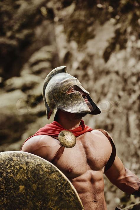 Male Model In Gladiator Outfit Stock Image Colourbox