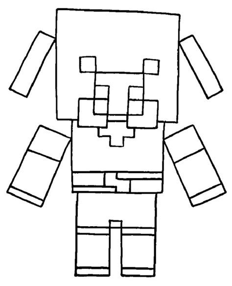 Your dream of creating your anime character will. kolorowanka Minecraft Piglin - Kolorowanki