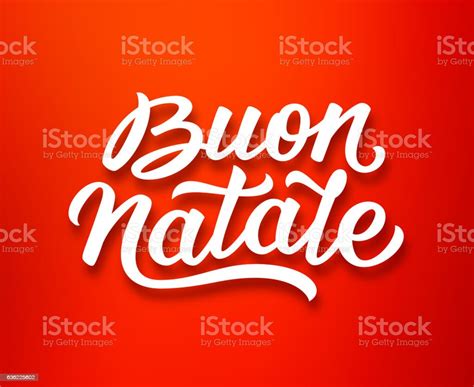 Buon Natale Lettering In Italian Christmas Card Stock Illustration Download Image Now