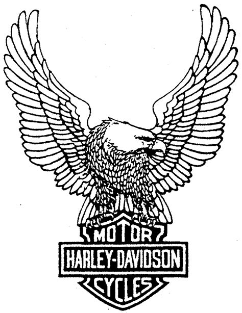 Harley Davidson Eagle Logo Black And White