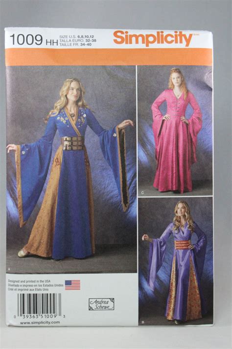 Simplicity 1009 Is A Misses Fantasy Medieval Lord Of The Rings Game Of Thrones Costume