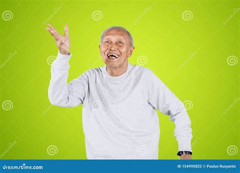 Happy Old Man Dances In The Studio Stock Photo Image Of Hobby