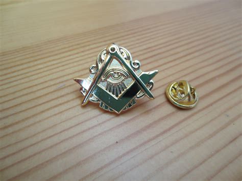 Masonic Lapel Pins Badge Mason Freemason B41 Compass And Square Eye Ebay
