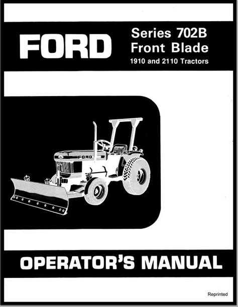 New Holland Ford Series 702b Front Blade For 1910 And 2110 Tractors