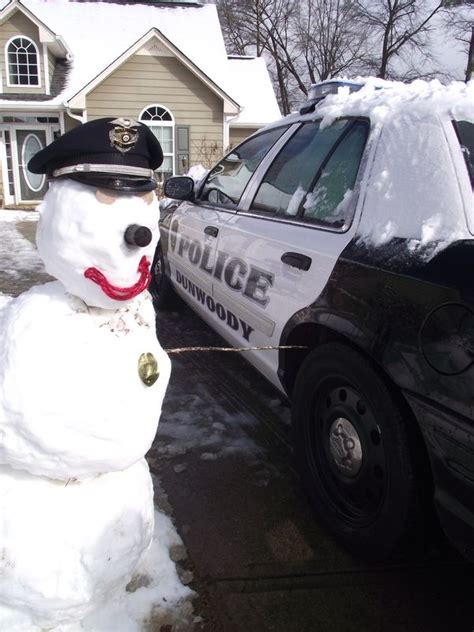 Police Snowman Snow Fun Frosty The Snowmen Snowman