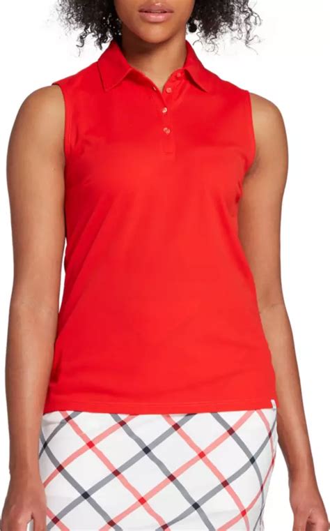 Lady Hagen Womens Core Pique Sleeveless Golf Polo Golf Galaxy