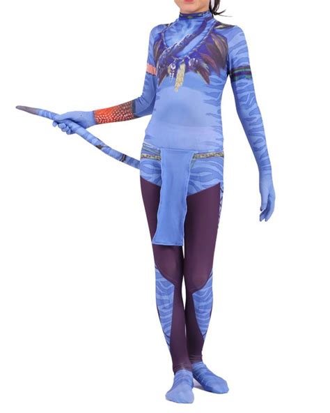 Girls Avatar Neytiri Fight Cosplay Bodysuit School Play Costume Fadcoco