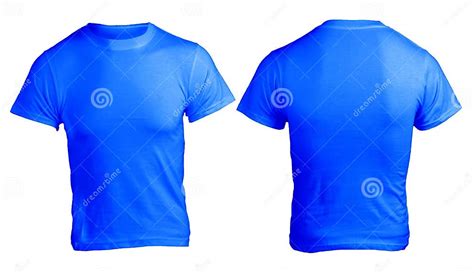 Men S Blank Blue Shirt Template Stock Photo Image Of Boys Short