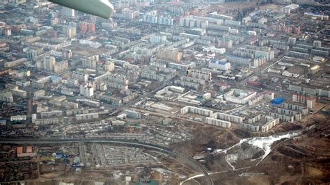 Chita City Aerial View Вид на Читу из самолёта Flickr