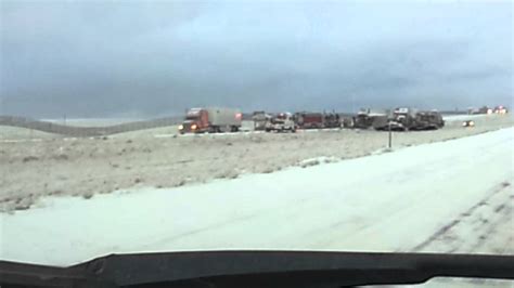 Wyoming I 80 Eastbound Multi Semi Accident Youtube
