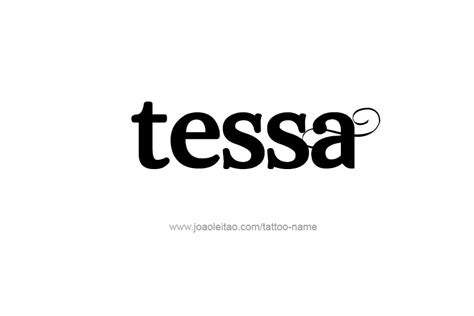 Tessa Name Tattoo Designs
