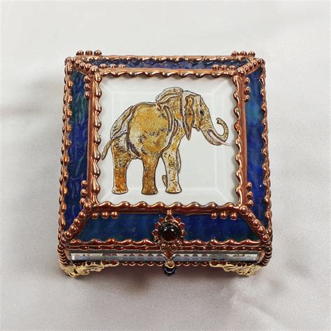 Elephant Jewelry Box Treasure Box Gift Box Trinket Box Faberge