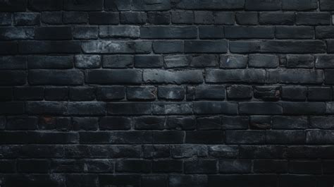 Dark Brickwork Background With Black Brick Wall Texture Brick Brick