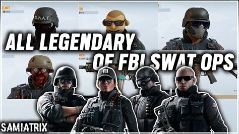 All Legendary Of Fbi Swat Operators Rainbow Six Siege Youtube