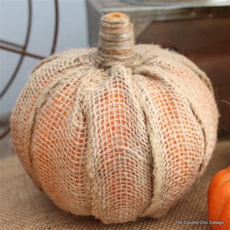 How To Make Easy Rustic Burlap Pumpkins The Country Chic Cottage