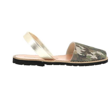 Women S Sandals With Camouflage Pattern Avarca Leather Camouflage