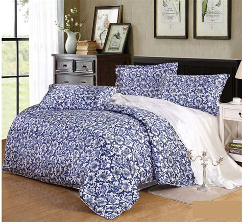 Free shipping on orders over $35. Blue and white porcelain bedding set bedclothes flat sheet ...