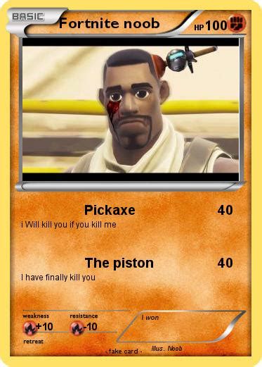 Pokémon Fortnite Noob 9 9 Pickaxe My Pokemon Card