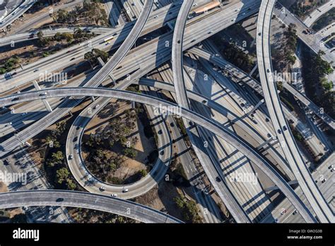 Los Angeles 105 110 Freeway Interchange Hi Res Stock Photography And