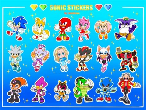 Sonic The Hedgehog Stickers Etsy