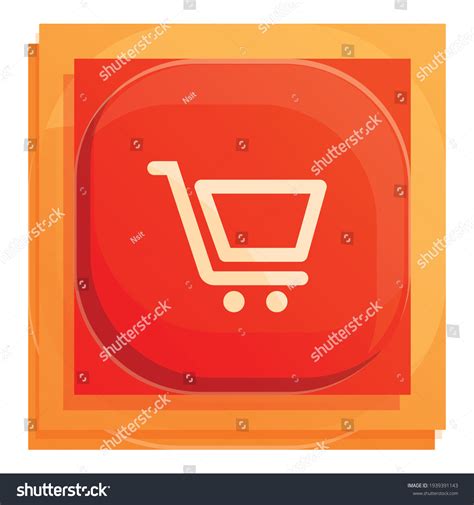Shop Cart Button Interface Icon Cartoon Stock Vector Royalty Free
