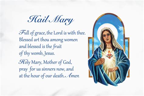 Hail Mary Prayer Immaculate Heart Of Mary Prayer Pillowcase Prayer