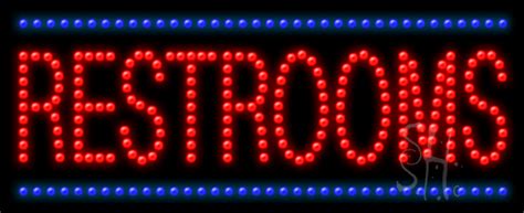 Restrooms Animated Led Sign Restaurant Led Signs Everything Neon