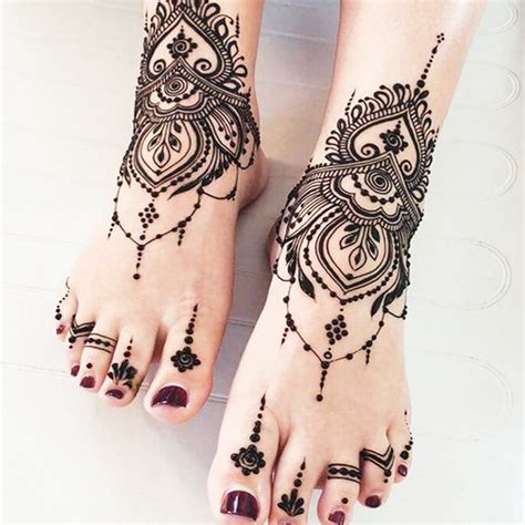 Henna Arabic Half Feet 1 Feet Afrina Beauty