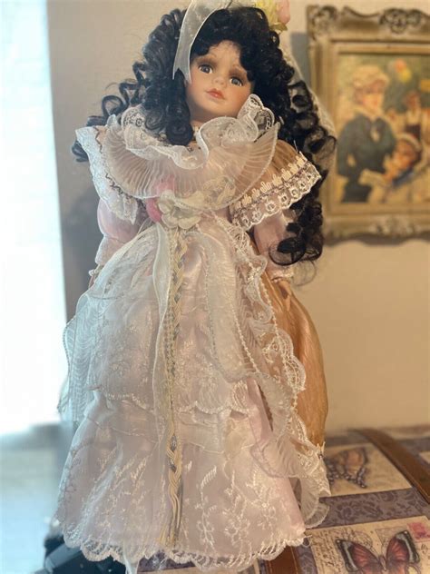 Goldenvale Collection Dama Porcelain Doll In Victorian Dress 16 Ebay