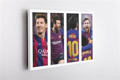 Lionel Messi Poster Collage Art Poster Barcelona Art Canvas Etsy