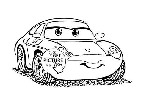 Sally Cars Coloring Page For Kids Disney Coloring Pages Printables