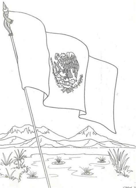Dibujos De Bandera De México 10 Para Colorear Para Colorear Pintar E
