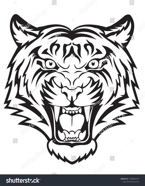 Tiger Head Silhouette Vector Dezeemy