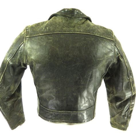 Vintage 50s Horsehide Leather Motorcycle Jacket S Wild One Marlon