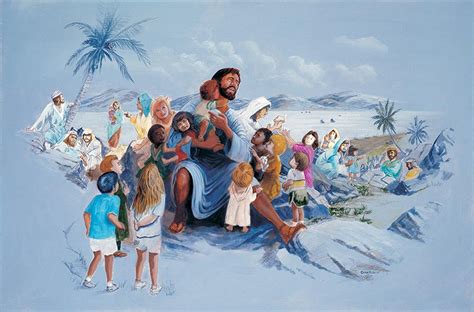 Jesus And The Children Wall Mural Wall Murals Murals Your Way Mural