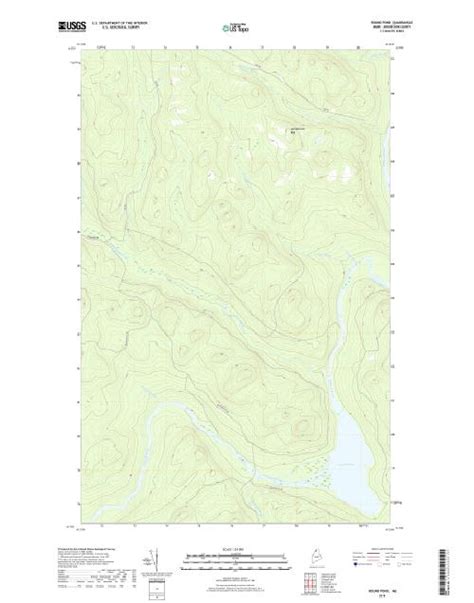 Mytopo Round Pond Maine Usgs Quad Topo Map