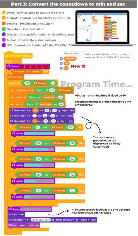 # How to code and set a 10 min timer – Makeblock
