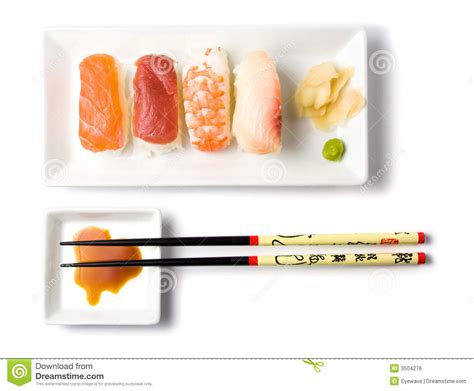 Comida Del Nigirisushi De La Serie Del Sushi Foto De Archivo Imagen
