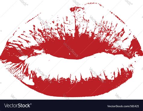 Red Kiss Lips Royalty Free Vector Image Vectorstock