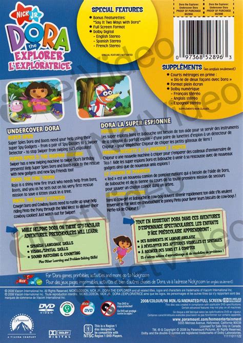 Dora The Explorer Undercover Dora Bilingual On Dvd Movie