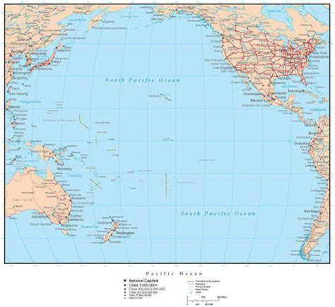 A Map Of The Pacific Ocean