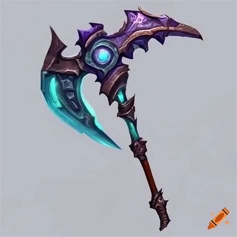 Detailed Concept Of A World Of Warcraft Inspired Scythe