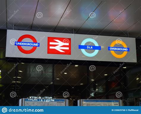 London Underground National Rail Dlr And Overground Train Logo Signs