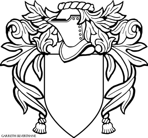 A Black And White Drawing Of A Coat Of Arms