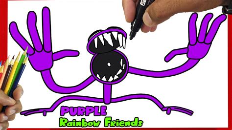 How To Draw Rainbow Friends Purple Jumpscares Roblox🌈 Rainbowfriends