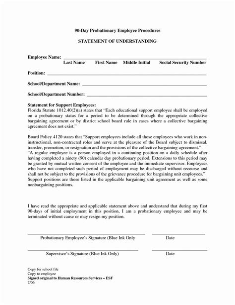 As you are aware when you signed with kiwi there was a clause that clearly stated that there would be a six month probationary period. 90 Day Probationary Period forms Beautiful Best S Of 90 Day Probationary form 90 Day Employe… in ...